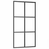 vidaXL Schuifdeur met beslagset 102x205 cm aluminium en ESG-glas