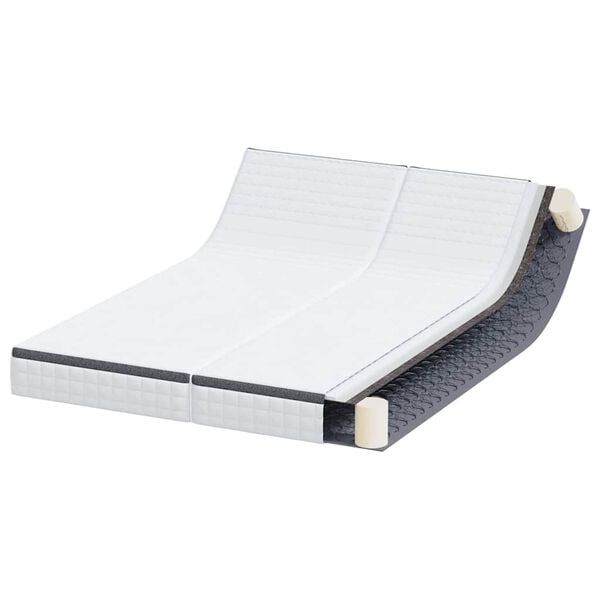 vidaXL Matras 2 pcs Wit en Grijs 80 x 200 cm Bonell Veer