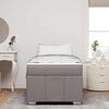 vidaXL Bedframe met matras Taupe 120 x 190 cm Stof