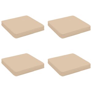 vidaXL 4-Piece Zitkussens VUGHT 4 pcs 100% Polyester Cr&egrave;mekleurig