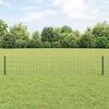 vidaXL Hek met Paal Groen 0,4 x 50 m Staal en PVC