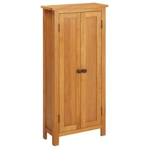 vidaXL Opbergkast 50x22x110 cm massief eikenhout