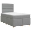 vidaXL Boxspringbed met matras Lichtgrijs 120 x 200 cm Stof