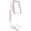 vidaXL Magnetisch whiteboard Grijs en Wit 62 x 62.5 x 197 cm EPS