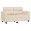 vidaXL 4-delige Loungeset met kussens microvezelstof beige