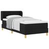 vidaXL Boxspringbed met hoofdeinde Zwart 100 x 200 cm Stof