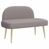 vidaXL Beklede bank met rugleuning Taupe 110 x 60 x 76 cm