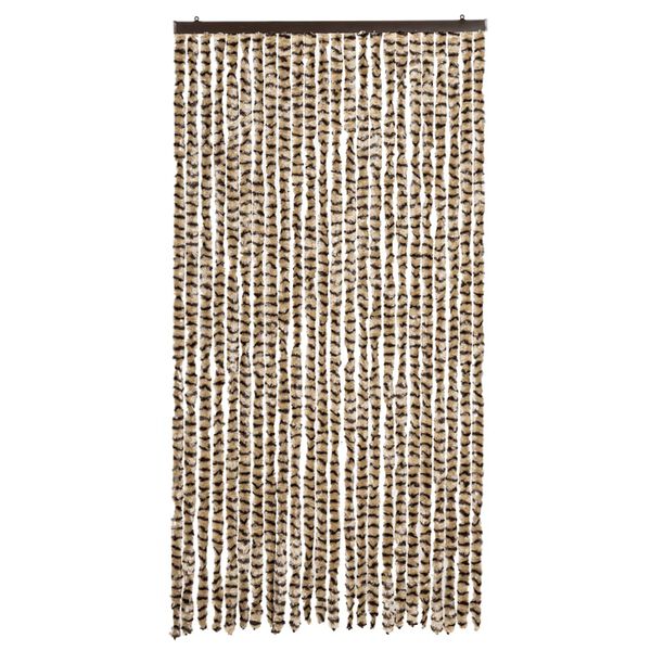 vidaXL Vliegengordijn 100x230 cm chenille beige en bruin