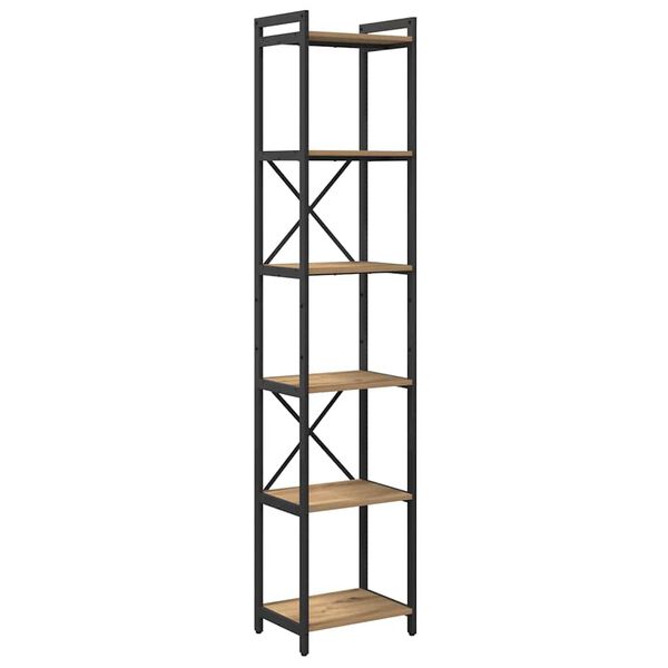vidaXL Boekenkast Artisan Eiken 40 x 30 x 189,5 cm Bewerkt hout