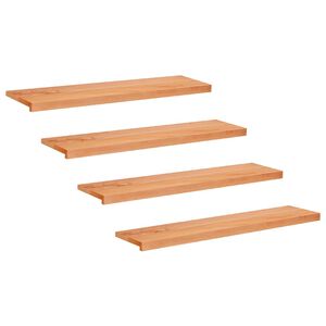 vidaXL Trapmatten 4 st Lak 110 x 25 x 2 cm Massief beukenhout