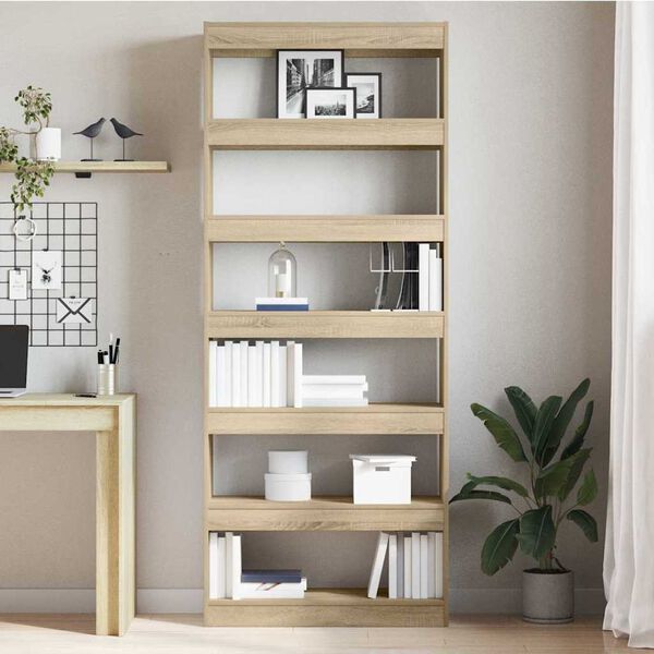 vidaXL Boekenkast met plank Sonoma Eiken 80 x 30 x 198 cm Bewerkt hout