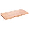 vidaXL Tafelblad 80x40x(2-4) cm behandeld massief eikenhout lichtbruin