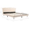 vidaXL Bed met matras stof beige 180x200 cm