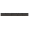 vidaXL Hek set 5 st 872 x 105 cm WPC en Aluminium Zwart