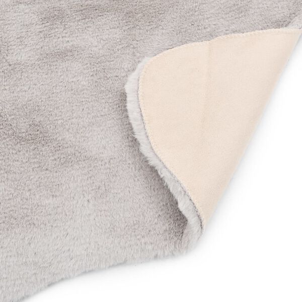 vidaXL Vloerkleed 65x95 cm kunstkonijnenbont grijs