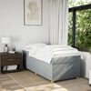 vidaXL Boxspring met matras stof lichtgrijs 100x200 cm
