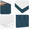 vidaXL Ottoman bed met matrassen 180x200cm fluweel donkerblauw