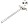 vidaXL Zwevende plankdragers 12st onzichtbaar &Oslash;12x200 mm koolstofstaal