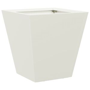 vidaXL Plantenbak 30x30x30 cm staal wit