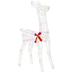 vidaXL 3D Kerst Rendier LOVIISA 110 LED's Meerkleurig 70 x 26 x 100 cm