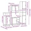 vidaXL 4-delige Badkamermeubelset bewerkt hout sonoma eikenkleurig