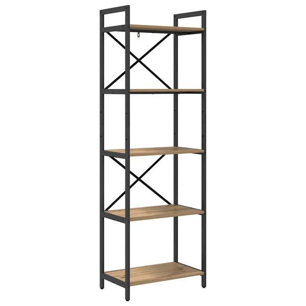 vidaXL Boekenkast Artisan Eiken 56 x 34 x 171 cm Bewerkt hout