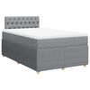 vidaXL Boxspring met matras stof lichtgrijs 120x200 cm