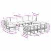 vidaXL Tuin Sofa Set 10 pcs Zwart Aluminium