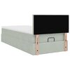 vidaXL Ottoman bed met matras en LED's 80x200cm fluweel lichtgrijs