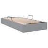 vidaXL Opslag bed met matras met opslag Lichtgrijs 90 x 190 cm Stof