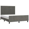vidaXL Bedframe zonder matras 140x190 cm fluweel donkergrijs