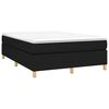 vidaXL Boxspring bed stof zwart 140x200 cm