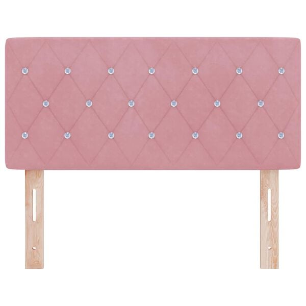 vidaXL Hoofdbord met hoofdeinde Roze 90 cm Nep Leer