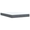vidaXL Boxspring met matras fluweel donkergrijs 140x190 cm