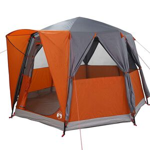 vidaXL Cabine Tent 3-Persoon Grijs en Oranje 320 x 320 x 203 cm