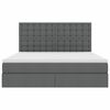 vidaXL Opbergbed met LED met matras Donkergrijs 180 x 200 cm Polyester