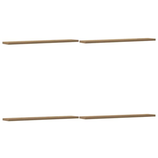 vidaXL Wandschappen 4 st 60x10x1,5 cm bewerkt hout artisanaal eiken