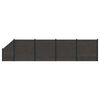 vidaXL Hek set 5 st 792 x 186 cm WPC en Aluminium Zwart