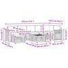 vidaXL Sofa-Sets 8 pcs Natuurlijk en Lichtgrijs Massief Acaciahout