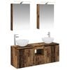 vidaXL Badkamerkastenset 5 st Oud hout Bewerkt hout