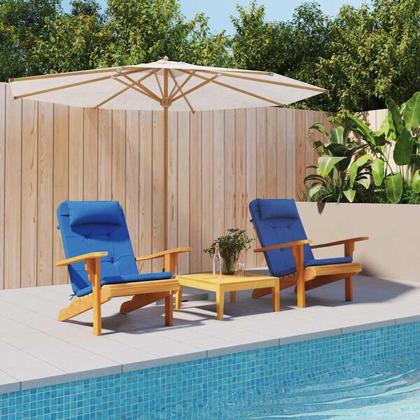 vidaXL Stoelkussens Effen 2 pcs Blauw 58 x 77 x 4,5 cm Oxford Stof