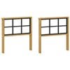 vidaXL Armleuningen Module 2 pcs Wit 60 x 6 x 61 cm Massief Acaciahout