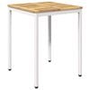 vidaXL Tuindiner tafel Wit 60 x 60,5 x 75 cm Massief Acaciahout