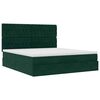 vidaXL Ottoman bed met matrassen en LED's 200x200cm fluweel