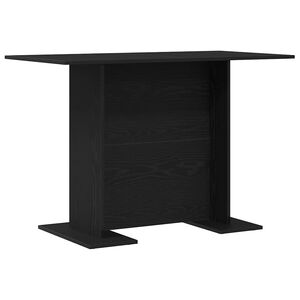 vidaXL Eettafel 110 x 60 x 75 cm Bewerkt hout Zwart Eiken Rechthoekig