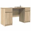 vidaXL Bureau met lade Sonoma eiken 140 x 49 x 76 cm Bewerkt hout