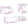 vidaXL TV Wandkast Set Wandgemonteerd 4 pcs Gerookt eiken Bewerkt hout