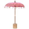 vidaXL Balinese parasol met basis Roze 185 x 185 x 260 cm