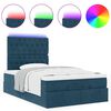 vidaXL Ottoman bed met matrassen en LED's 120x190cm fluweel
