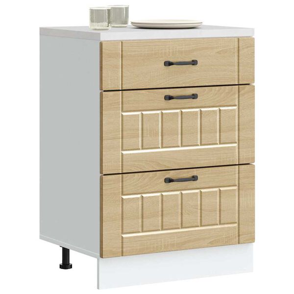 vidaXL Onderkast Lucca bewerkt hout sonoma eikenkleurig